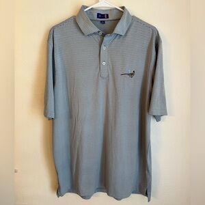 Stitch Blue Striped Polo - Large